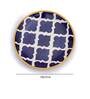 Dane Checkered 10.5 Inch Blue & White Ceramic (Set of 6) Dinner Plate