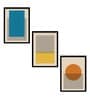 White Bohemian Set Of 3 Framed Wall Art Print