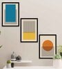 White Bohemian Set Of 3 Framed Wall Art Print