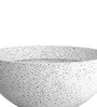 White Bowl Shaped Marble Polymer Floor Planter