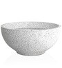 White Bowl Shaped Marble Polymer Floor Planter