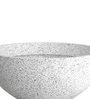 White Bowl Shaped Marble Polymer Floor Planter