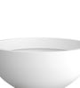 White Bowl Shaped Polymer Floor Planter