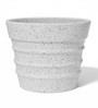 White BR Marble Round 12 Inches Planter
