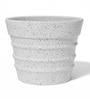 White BR Marble Round 18 Inches Planter