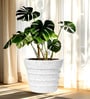 White BR Marble Round 18 Inches Planter
