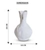White Broken Design Ceramic Amphora Shaped Vase