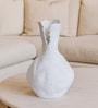 White Broken Design Ceramic Amphora Shaped Vase