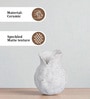 White Broken Design Ceramic Amphora Shaped Vase