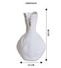 White Broken Design Ceramic Amphora Shaped Vase