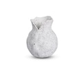 White Broken Design Ceramic Amphora Shaped Vase