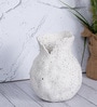 White Broken Design Ceramic Amphora Shaped Vase