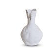 White Broken Design Ceramic Amphora Shaped Vase