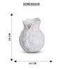 White Broken Design Ceramic Amphora Shaped Vase