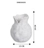 White Broken Design Ceramic Amphora Shaped Vase