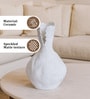 White Broken Design Ceramic Amphora Shaped Vase