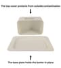 White Butter Dish 500 Gram Butter Storage Tray with Lid