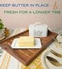 White Butter Dish 500 Gram Butter Storage Tray with Lid
