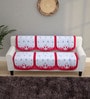 White Butterfly Polyester 5 Seater Sofa Cover