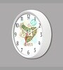 White Plastic Cancer Kids Wall Clock
