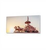 White Canvas Framed Krishna and Arjuna's Divine Journey Wall Painting(12X24 Inch)