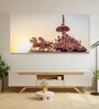 White Canvas Framed Krishna and Arjuna's Divine Journey Wall Painting(12X24 Inch)