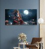 White Canvas Framed Lord Ganesha in Divine Moon Wall Painting
