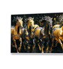 White Canvas Framed Majestic Equine Serenity in Nature Wall Painting(12X24 Inch)