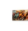 White Canvas Framed Majestic Horses in Ethereal Flight Wall Painting(24X48 Inch)