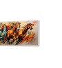 White Canvas Framed Majestic Horses in Ethereal Flight Wall Painting(24X48 Inch)