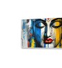 White Canvas Framed Radiant Serenity: Shiva's Essence Wall Painting(18X36 Inch)