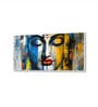 White Canvas Framed Radiant Serenity: Shiva's Essence Wall Painting(18X36 Inch)