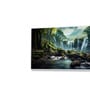 White Canvas Framed Serene Forest wild Waterfall Wall Painting(24X48 Inch)
