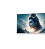 White Canvas Framed Vibrant Lord Shiva Divine Art Wall Painting(18X36 Inch)