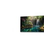 White Canvas Framed Woodland Waterfall Serenity Wall Painting(18X36 Inch)