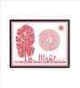 White Canvas Printed Warli Framed Art