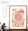 White Canvas Printed Warli Framed Art