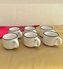 White Ceramic  (Set Of 6) Tea Cup