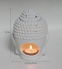 White Ceramic & Wax Gautam Buddha Diffuser Fragrance Oil Warmer Lamp