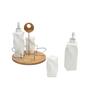 White Ceramic 4Pcs Condiments Sets With Tray
