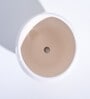 White Ceramic Apple Shape Desk Pot Desk Pot