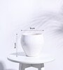 White Ceramic Apple Shape Desk Pot Desk Pot