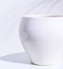 White Ceramic Apple Shape Desk Pot Desk Pot