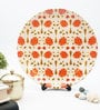 White Ceramic Babur Inspired White Decorative Plate Showpiece