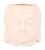 White Ceramic Buddha Shape Flower Pot