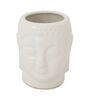 White Ceramic Buddha Shaped Planter