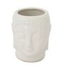 White Ceramic Buddha Shaped Planter