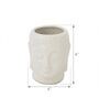 White Ceramic Buddha Shaped Planter