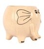 White Ceramic Elephant Shape Flower Pot
