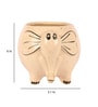White Ceramic Elephant Shape Flower Pot